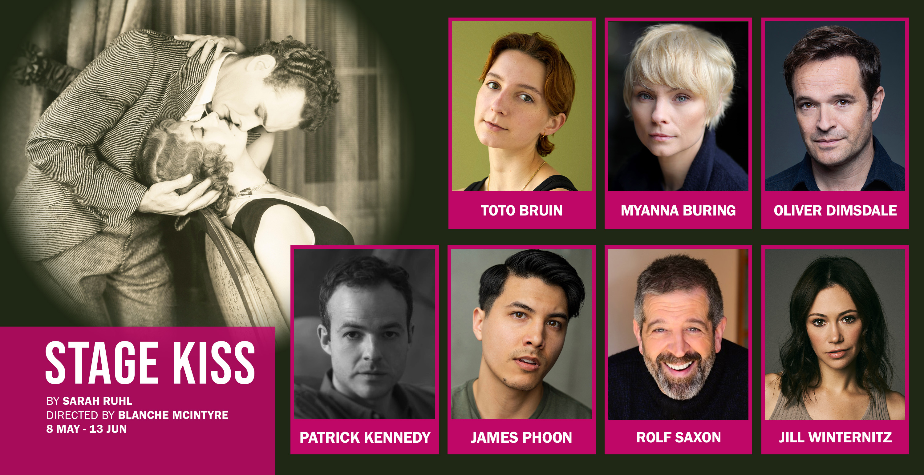 NEWS: Hampstead theatre Announces Full Casting for UK Premiere of ‘Stage Kiss’